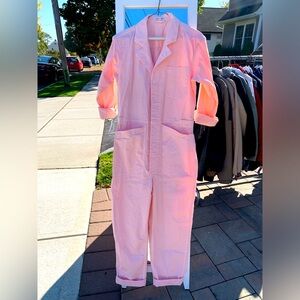 Grungecore Pink Cotton Coveralls